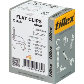 Kabelclips flad 4x6 1 pk. a/100 stk natur