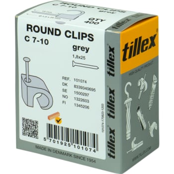 Clips 7-10/25 mm grå (400)