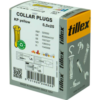 Plugs gul 5,5x25mm 750 stk i æske