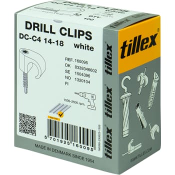 Drill Clips DC-C4 14-18, TX20, 4,8 x 40 mm, hvid (100)
