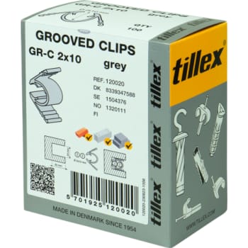 Rilleclips GR-C 2x10, til 2 x 10 mm kabel (100)