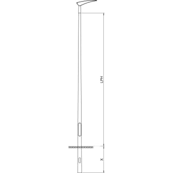 Konisk Mast LPH 4,0M for nedgravning og topmontage, Ø60