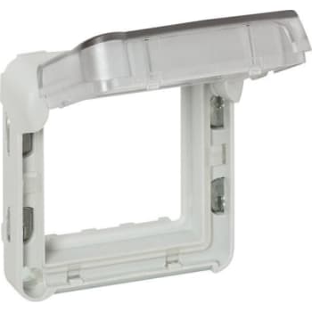 Plexo Ramme M/Klaplåg 2M Grå/Hvid IP55
