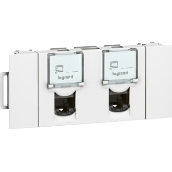 Dataudtag Mosaic 2x RJ45 Kat.6 FTP modular jack 3M hvid