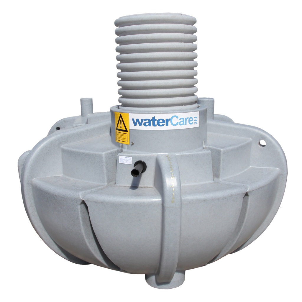 WaterCare 2300 l X 3-kammertank med Flygt DX35-5 pumpe, 5PE