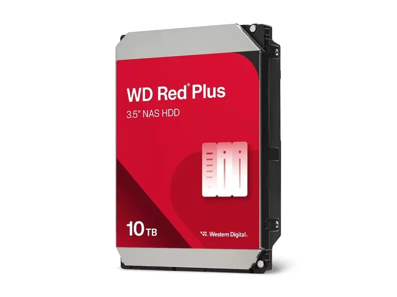 WD RED Plus harddisk - 10TB, 3,5" SATA-600, NAS drive