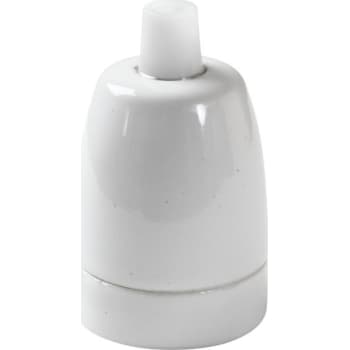 E27 PORCELÆN. GLAT M/AFL. HVID