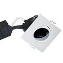 Pro Uni Install m. GU10 fatning - Firkantet, hvid