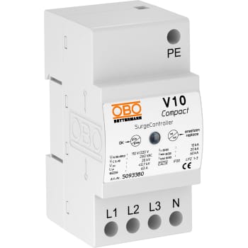 Transientbeskyttelse V10 compact, 3-polet+NPE, 255V, type 2+3