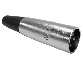 XLR stik - 3P han, nikkel