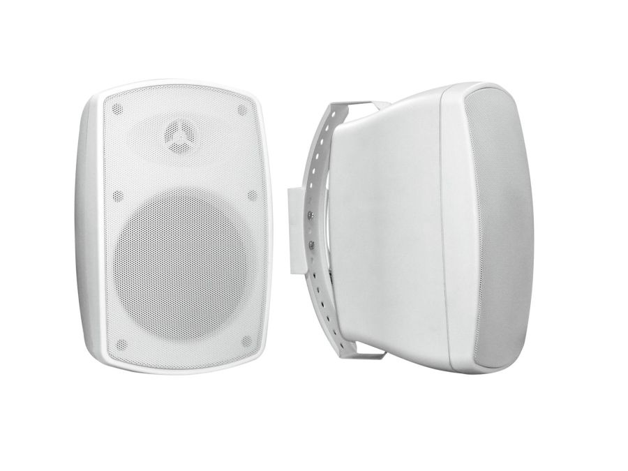 Væghøjttalere - 100V system, 4" 16W, IP65, Hvid (2 stk.)