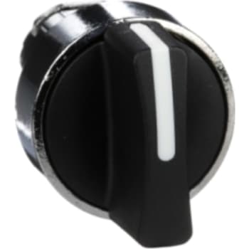 Harmony drejegreb i metal med et kort sort greb med 3 positioner og fjeder-retur til midt