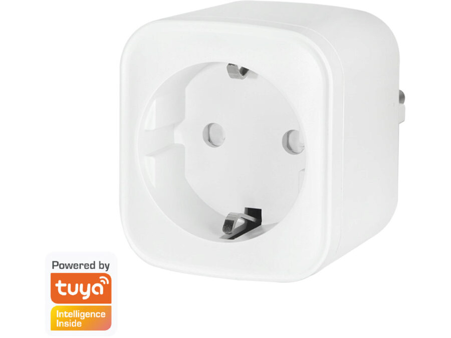 Wi-Fi stikkontakt, Tuya - 1 x CEE 7/3, 16A / 3840W (IP20)