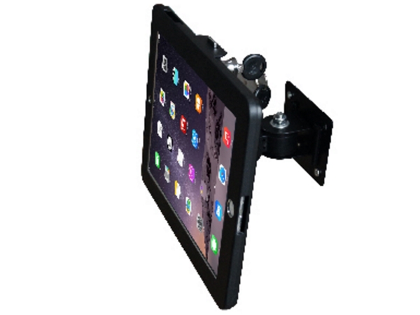 Vægbeslag til iPad 2/3/4/air2 (9,7") - Med lås, Sort