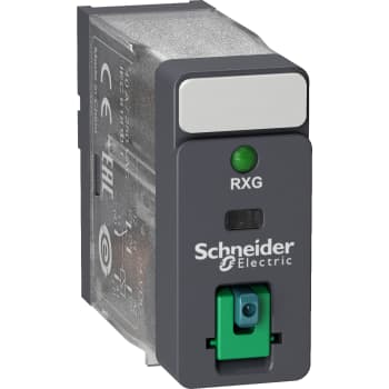 RXG stikbensrelæ med testknap og LED 1 C/O 10A og 24VDC