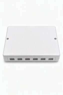 Vægboks 6/12 x keystone hvid