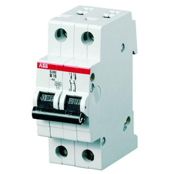 ABB automatsikring 1P+N 10A C 6kA 2M S201