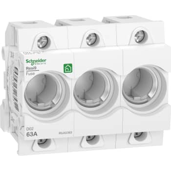 Resi9 Neozed D02 3P 63A sikringsholder til DIN-skinne uden skruehoved R9J02063
