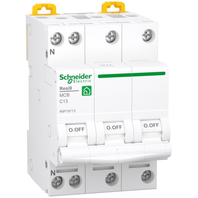 Resi9 XP MCB/automatsikring 3PN C-karakteristik 13A 6kA 54mm