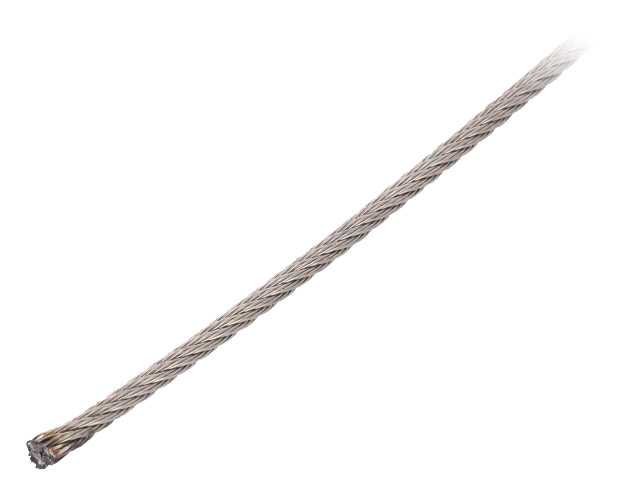 Stålwire - Ø3mm, 7x7 A4 rustfri stål (10m)