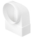 Rund til rektangulær (vinklet) - 110x55m til Ø100mm