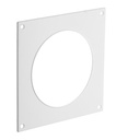 Vægflange - 135x135mm, Ø105mm, Hvid