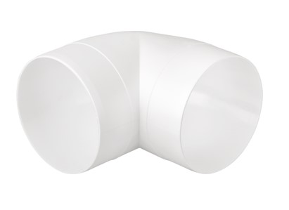 Rund vinklet stykke - 90°, Ø125mm