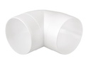 Rund vinklet stykke - 90°, Ø125mm