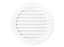 Rund ventilationsrist, ABS plast - Ø100mm, Hvid