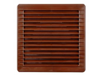 Kvadratisk ventilationsrist - Ø150, 170x170x11,5mm, Brun
