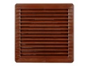 Kvadratisk ventilationsrist - Ø150, 170x170x11,5mm, Brun