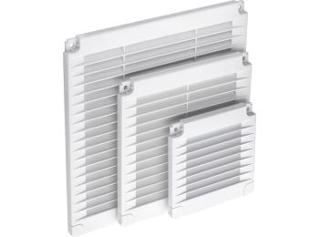 Ventilationsrist til skruemontage - 250x250x7mm, Hvid