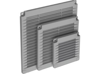 Ventilationsrist til skruemontage - 250x250x7mm, Grå