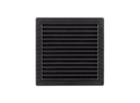 Kvadratisk ventilationsrist - 140x140mm kanal, Grafit