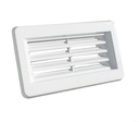 Endestykke til ventilationskanal - 110x55, Hvid