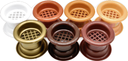 Dør-ventilationsrist - Ø40mm D35-40mm Hvid (6 stk.)