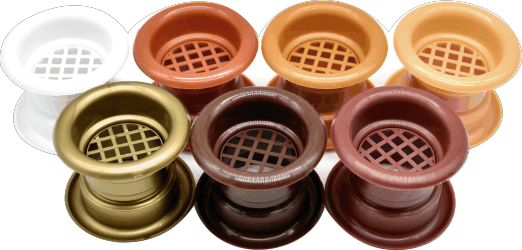 Dør-ventilationsrist - Ø40mm D35-40mm Bronze (6 stk.)