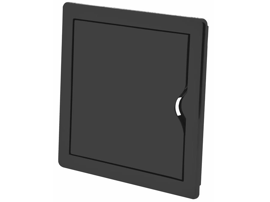 Inspektionslem - 150x150mm, Plast, Koksgrå