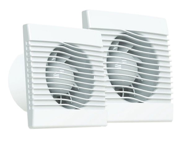Vægventilator pRim Ø150 PS - Træk afbryder, 20W, 257m3/h