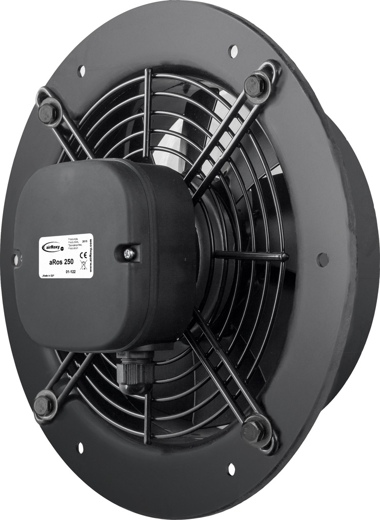 Industriel vægventilator - aRos Ø250mm, 80W, 1600m3/t