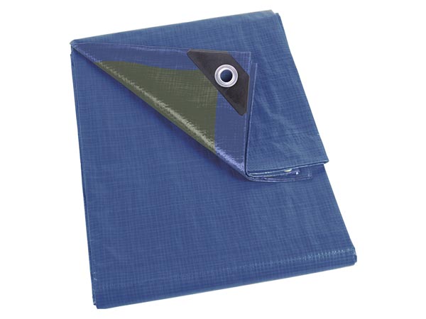 Presenning - 2x8m, 70g/m² letvægt, Blå/grøn