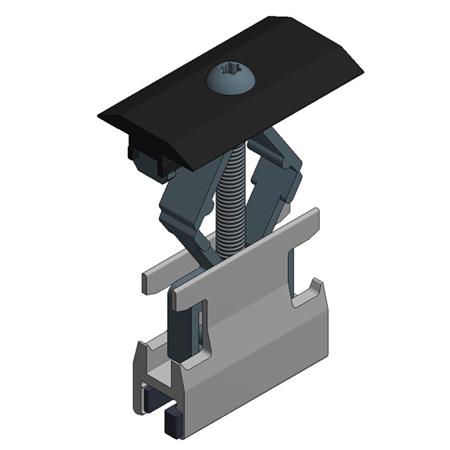 ALU MELLEMKLEMME TIL PROFIL 28-50MM SORT
