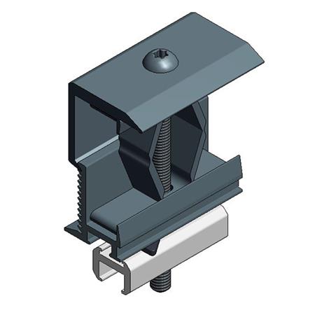 ALU ENDEKLEMME TIL PROFIL 28-50MM SORT
