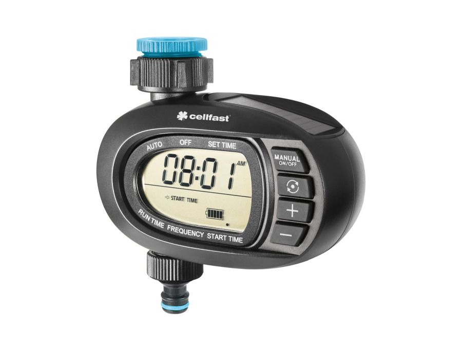 Digital vandingstimer med solcelleopladning