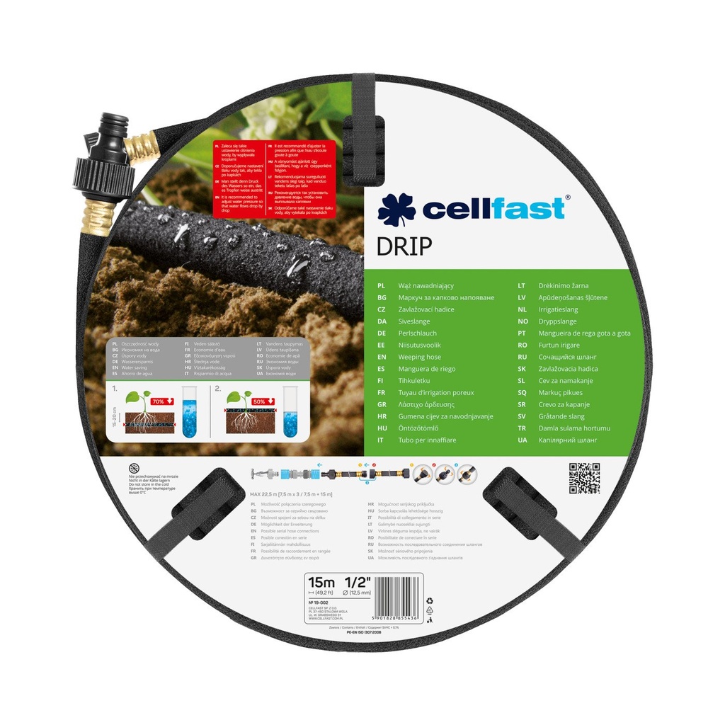 Siveslange - DRIP, 1/2" (15m)