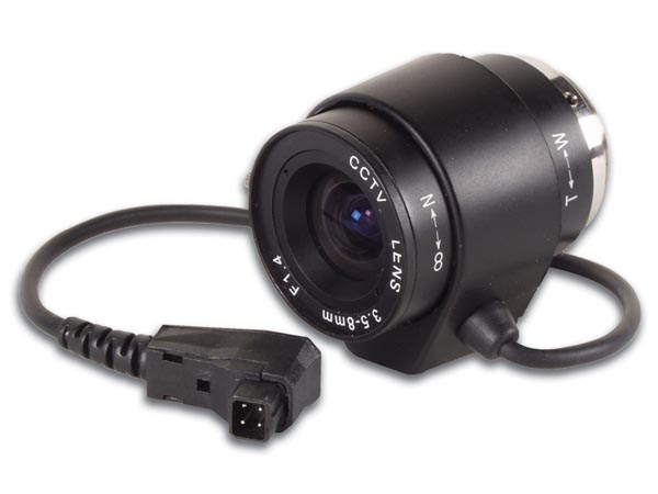 CCD zoomlinse - F1,4 / 3,5-8mm, DC autoiris (2,3x zoom)