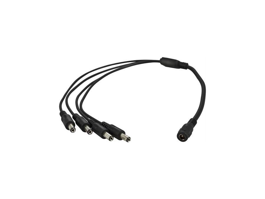 DC splitkabel - 1 x DC hun til 4 x DC han (5,5x2,1mm)