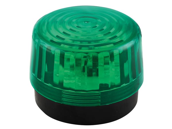 LED blinklys - 12Vdc, Ø100mm, IP20, Grøn
