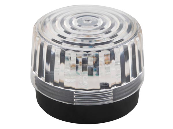 LED blinklys - 12Vdc, Ø100mm, IP20, Klar hvid