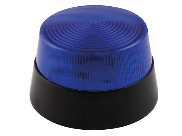 LED blinklys - 12Vdc, Ø77mm, IP20, Blå